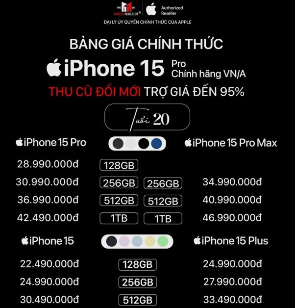 Minh Tuấn Mobile với iPhone 15 series